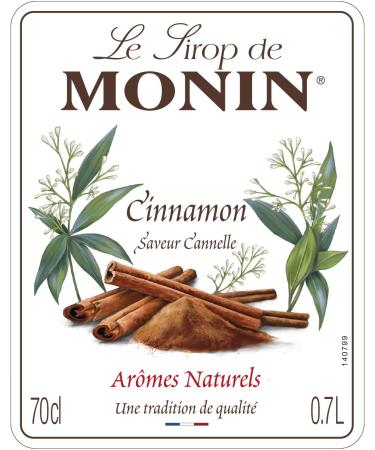 MONIN Premium Cinnamon Syrup 700ml - Vegan-Friendly, Allergen-Free, 100% Natural - Ideal for Coffee and Cocktails - Buy Online on GoSupps.com