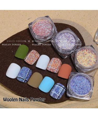 Hot Manicure DIY Nail Art Decoration Sand Pigment Woolen Nails Powder Glitter Dust Knit Weave Design(01) Style01 - Buy Online on GoSupps.com