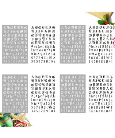 Beaupretty 4 Sets Letters And Number Nail Stickers Tip Nail Art Adhesive Decals Nail Wrap Manicure Old English Alphabet Stripe (Black and White in 1 Set) - Buy Online on GoSupps.com