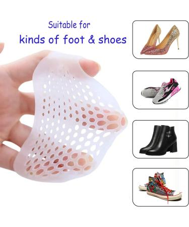Ball of Foot Cushions - Soft Gel Metatarsal Pads for Pain Relief in Heels & Shoes - 5 Pairs (3 Beige, 2 White) - Women Men - Calluses, Bunions, Corns, Morton Neuromas - Buy Online on GoSupps.com