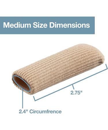ZenToes Toe Caps with Gel Lining - 5 Pack Fabric Sleeve Protectors for Corns, Calluses, and Blisters - Medium Size - Buy Online on GoSupps.com