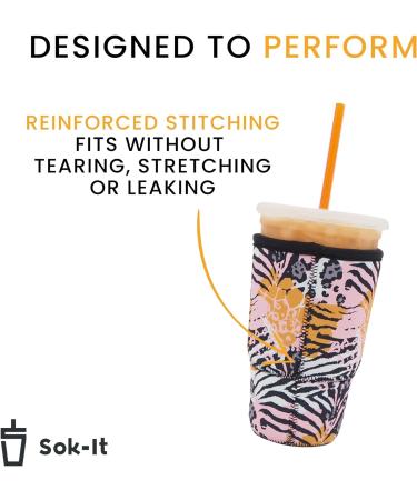 Buy SOK IT JAVA Neoprene Insulation Bag for Ice Coffee & Cold Soda - Medium Black Bandana (24-28oz 680-794ml) - International Shipping Available - Buy Online on GoSupps.com