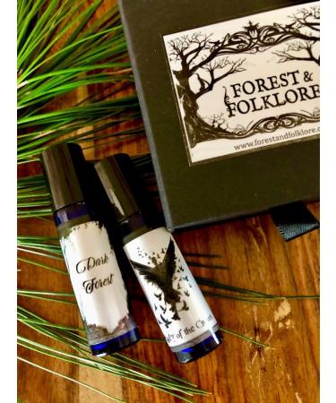 Dark Academia Perfume Rollers Forest & Folklore Gift Box Set of 4 Best Selling Essential Oils Goblin King White Wolf Dark Forest & Lady of the Crows - Buy Online on GoSupps.com