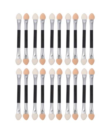 LALADEFIEE 20pcs Latex Eye Shadow Stick Eyeshadow Sponge Powder Puffs for Face Powder Eye Shadow Sponge Plastic