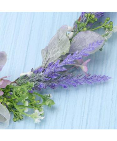 Minkissy Womens Headbands Lavender Flower Flower Headband Floral Hair Garland Fairy Flower Headband Wedding Hair Accessories for Girls Brides Ladies Purple Flower Hair Accessories - Buy Online on GoSupps.com