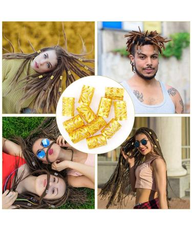 Huayue 200 Pcs Dreadlocks Pearl Metal Hair Cuffs & Clips - Vintage Braid Jewelry in Gold & Silver - Buy Online on GoSupps.com