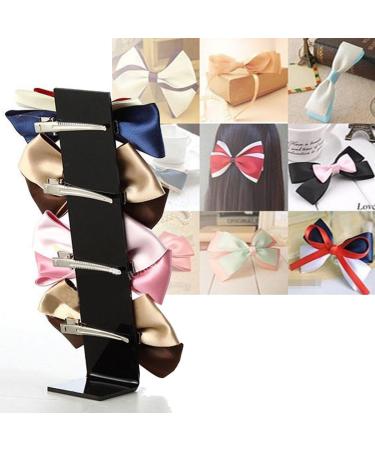 Premium Black Acrylic Hair Clip Jewelry Hairpin Barrette Display Stand Holder - Buy Online on GoSupps.com