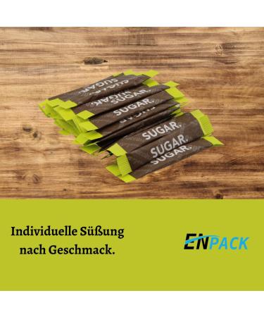 EnPack Sugar Sticks 1000 Pieces - Individually Packed 4g Portions for Tea & Coffee - Bulk Sugar Bags for Restaurants & Cafes - Buy Online on GoSupps.com