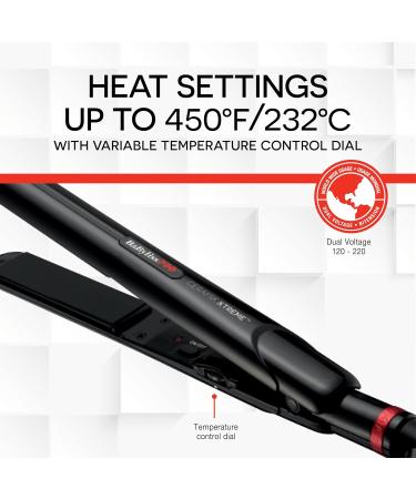 BaBylissPRO Ceramix Xtreme Hair Straightener Universal Voltage Flat Iron with Floating Plates Black - Buy Online on GoSupps.com