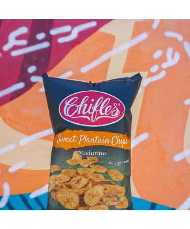 Chifles Sweet Plantain Chips (6-Pack) - No Added Sugar - Wholesome & Crunchy Snack - 30-40% Less Fat - Gluten-Free, Nut-Free, Vegan, Kosher - 5oz Bags (Pack of 6) - Buy Online on GoSupps.com
