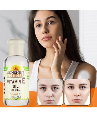 Vitamin E Oil for Skin 256floz Organic Facial Oil with Plant Essential Oils Nourishing Facial Oil for Skin Rejuvenation Smoothing Tightening and Radiant Skin Skuda - Buy Online on GoSupps.com