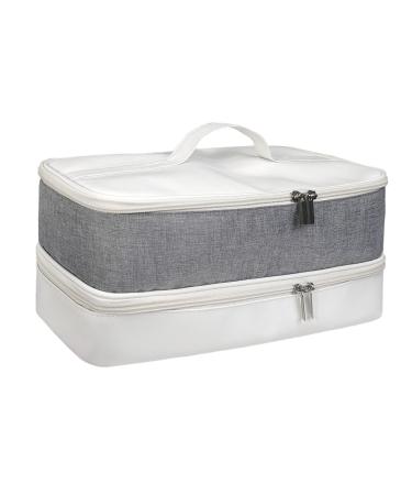 OIIBWQ Double Layer Travel Carrying Case Hair Accessories Tool Storage Bag for Hair Dryer Brush Hair Accessories