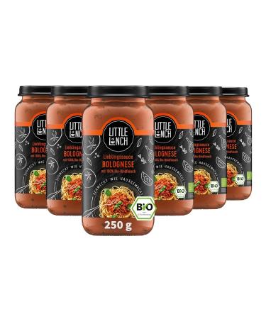 Little Lunch Bio Bolognese Sauce | 100% Organic Beef | Sugar-Free & Lactose-Free | No Artificial Additives | 6 x 250g - International Shipping Available - Buy Online on GoSupps.com
