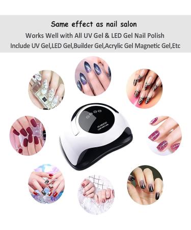 Professional UV LED Nail Dryer Lamp | 4 Timer Settings | Touchscreen & Auto Sensor | Ideal for Gel Shellac & Polygel Nails - Buy Online on GoSupps.com