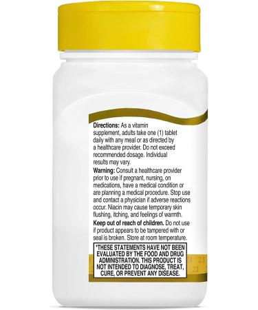 21st Century Niacin 500 mg Prolonged Release - 100 Tablets for Heart Health - Buy Online on GoSupps.com