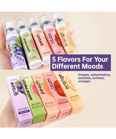 5PCS Fruit Oral Breath Spray Bad Breath Treatment for Adults Dry Mouth Spray for Bad Breath Mouth Breath Freshener Effective Mouth Oral Breath Spray - Buy Online on GoSupps.com