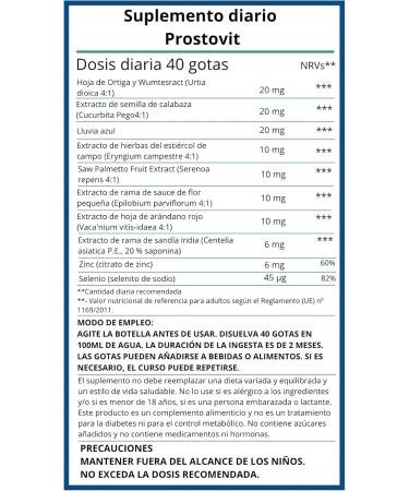 PROSTOVIT - Natural Prostate Support Complex with Saw Palmetto Pumpkin Seeds Glycine Zinc & Selenium | 30 ml - Shop Internationally - Buy Online on GoSupps.com