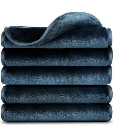 Makeup Remover Cloth (5 pack) Reusable Microfiber Makeup Remover Face Towel Removing All Makeup With Just Water Soft for All Skin Types 7.5 inch X 15 inch Black Black, 15x7.5 Inch, (Pack of 5) - Buy Online on GoSupps.com