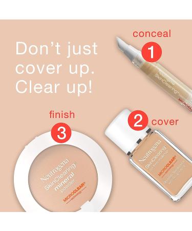 Neutrogena SkinClearing Mineral Acne-Concealing Pressed Powder Compact - Buff 30.38 oz (Pack of 2) - Buy Online on GoSupps.com