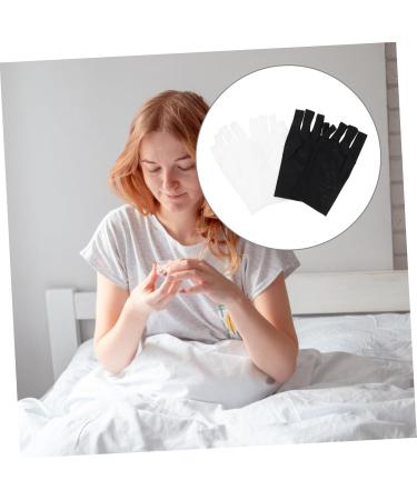 FOMIYES 2 Pairs Gloves Nail Lamp Hand Protector Fingerless Anti Uv Glove Anti Uv Gloves Uv Block Gloves Light Gloves Sun Gloves Anti-uv Gloves Polyester Elastic Shield Women's - Buy Online on GoSupps.com