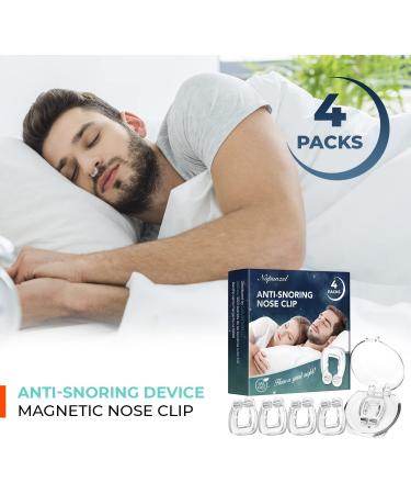 Silicone Magnetic Anti Snoring Nose Clip - Snore Stopper Solution for Men and Women (4 PCS) - Buy Online on GoSupps.com
