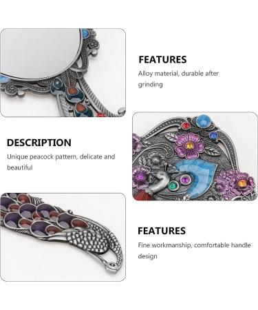 Uonlytech Vintage Handheld Magnifying Mirror Set - Antique Vanity Mirror and Comb Gift for Women and Girls - Buy Online on GoSupps.com