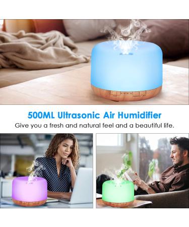 Diffuserlove 500ML Essential Oil Diffuser with Remote Control, Aromatherapy & Cool Mist Humidifier - 7 LED Night Light for Home, Office, SPA - Buy Online on GoSupps.com