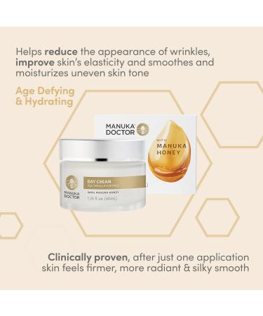 Manuka Doctor Day Cream - Age Defying & Hydrating Face Moisturizer with Manuka Honey for Fine Lines & Wrinkles (1.35 Fl Oz) - International Shipping Available - Buy Online on GoSupps.com