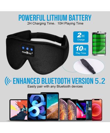 MUSICOZY Bluetooth Sleep Headband - Wireless Music Headphones for Side Sleepers - Cool Tech Gadgets for Men, Women, Boys, Girls - Pack of 2 - Buy Online on GoSupps.com