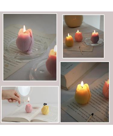 Scented Tulip Candles - Non-Toxic Decorative Candles for Home Aromatherapy & Stress Relief (Set of 4) - Shop Internationally - Buy Online on GoSupps.com