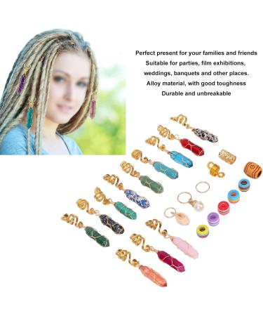 Dreadlocks Hair Jewelry Set with Storage Box Hair Braid Rings for Various Hairstyle Stylish Hair Coils for Hair Decoration Gifts for Women Girls Kids - Buy Online on GoSupps.com