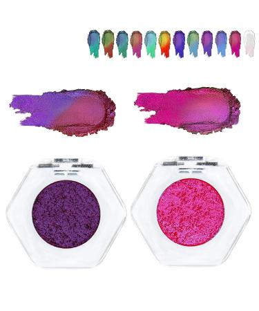 Adriana Nicole Cosmetics Eyeshadow Ethereal Eyeshadow Adriana Nichole Cosmetics Sparkling Eyeshadow Ethereal Single Color-shifting Eyeshadow Suitable for All Skin Types (Style U)