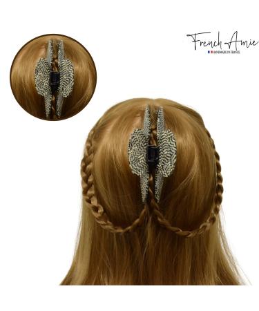 French Amie Large 4 1/4 Opera Thin Oval Handmade Celluloid Hair Claw Clip - Strong Hold No Slip Grip - Made in France - Buy Online on GoSupps.com