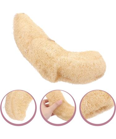 Natural Loofah Bath Sponge - Smooth & Glabrous Skin Scrubber | 1pc Shower & Bath Supplies - Buy Online on GoSupps.com