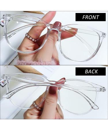 Nyggtyk 4 Pcs Transparent Cartoon Frames for Women - Fashionable Round Plastic Glasses - Buy Online on GoSupps.com