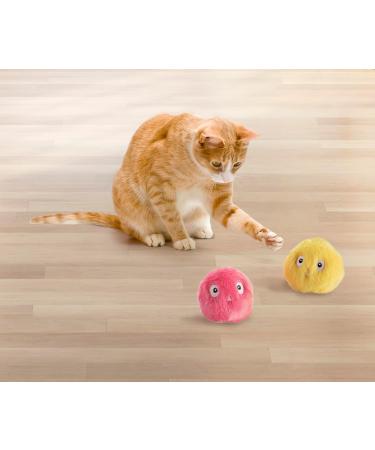 Weltbild Cat Toys Plush Balls - Two Soft Balls for Cats with Sound Catnip & Embroidered Features - Perfect for Fun & Active Play! - Buy Online on GoSupps.com