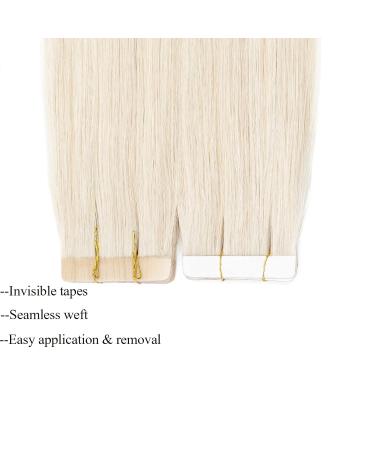 Rich Choices Tape Extensions - Real Hair 10 Pieces 20g 35cm Remy Hair - #70 White Bleach for Seamless Volume - Buy Online on GoSupps.com