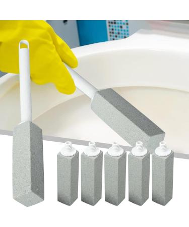 Fovolat Pumice Stone Toilet Bowl Clean Brush Hard Water Cleaner Remover Powerfully Away Limescale Stain Cleaner Brush with Extra Long Handle for Calcium Buildup Cleaning Toilet - Buy Online on GoSupps.com