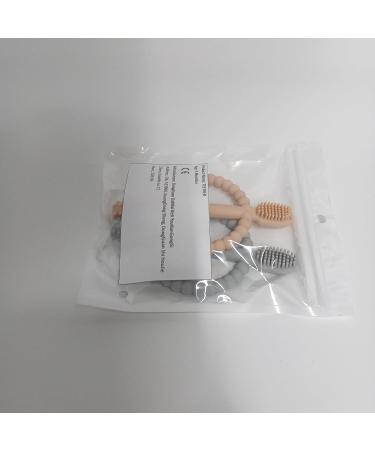Buy BPA-Free Baby Biting Toys - 2 Pack Silicone Teething Rings for 3+ Months - Peach Powder & Gray - Soothing Gum Massage - Buy Online on GoSupps.com