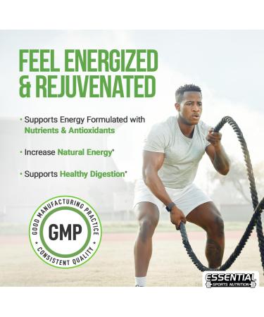 Essential Sports Nutrition Organic Super Greens Powder Nutrient-Dense Blend for Energy Detox & Immune Support USDA Organic Non-GMO Vegan-Friendly - Buy Online on GoSupps.com