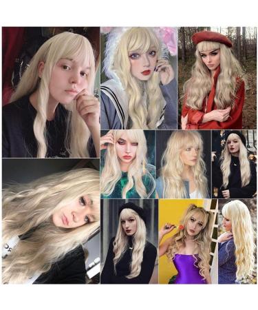 YEESHEDO Light Blonde Wavy Synthetic Wig for Women - Ideal for Cosplay and Fancy Dress Events - Buy Online on GoSupps.com