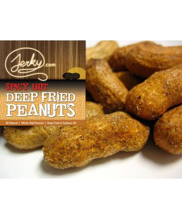 Jerky.com Whole Deep Fried Peanuts Sampler Bulk 3 Pack - Gourmet Flavors - Roasted Garlic, Salted, Spicy Hot - 30oz Total Tester Pack - Buy Online on GoSupps.com