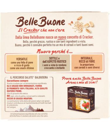  Italian Gourmet E.R. Galbusera Belle Buone Whole Grain Crackers with 5 Cereals: Rye Oats Written Quinoa and Buckwheat 200g + Italian Gourmet Polpa 400g - Buy Online on GoSupps.com