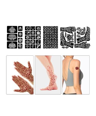 TinkTac 22 Sheets Henna Tattoo Stencils - Henna Body Art Templates - Buy Online on GoSupps.com