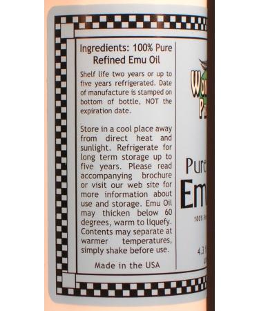 4.3 fl. ounces 100% Pure Triple Refined Emu Oil - Buy Online on GoSupps.com