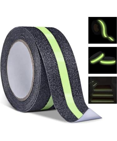 Hazard Tape Anti Slip Tape Anti Slip Traction Tape with Glow in Dark Green Stripe Friction Abrasive Adhesive for Stair Tread Step Indoor Outdoor(5cm X 2m) - Buy Online on GoSupps.com