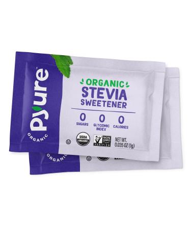 Pyure Organic Stevia Packets | Granulated Sugar Packets - White Sugar Substitute | Zero Carb, Zero Sugar, Zero Calorie Sweetener Packets | Plant-Based Stevia Packets for Keto Coffee | 1000 Count 1000 Count (Pack of 1)