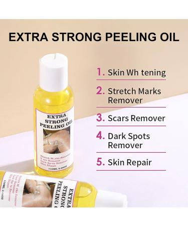 Extra Strong Peeling Oil Yellow Peeling Oil for Dark Skin Natural Formula Exfoliating Peels Solution for Face Body Hands and Foot Dead Skin Remover (220ML/7.76 OZ) - Buy Online on GoSupps.com