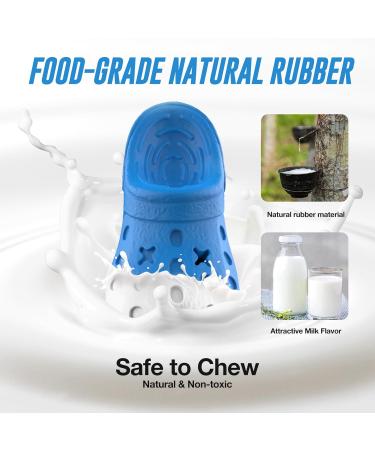 Ruxan Interactive Dog Toys for Aggressive Chewers | Treat Dispensing Blue Natural Rubber with Beef Flavor | Perfect for Small Medium & Large Dogs - Buy Online on GoSupps.com