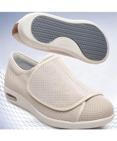 Yytcsjz Diabetic Orthopedic Slip-Resistant Slippers - Wide, Comfortable & Ideal for Diabetic, Edema, Bunions, Arthritis, Plantar Fasciitis - Beige (24.5cm) - Buy Online on GoSupps.com